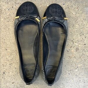 Tory Burch Snake Print Ballet Flats